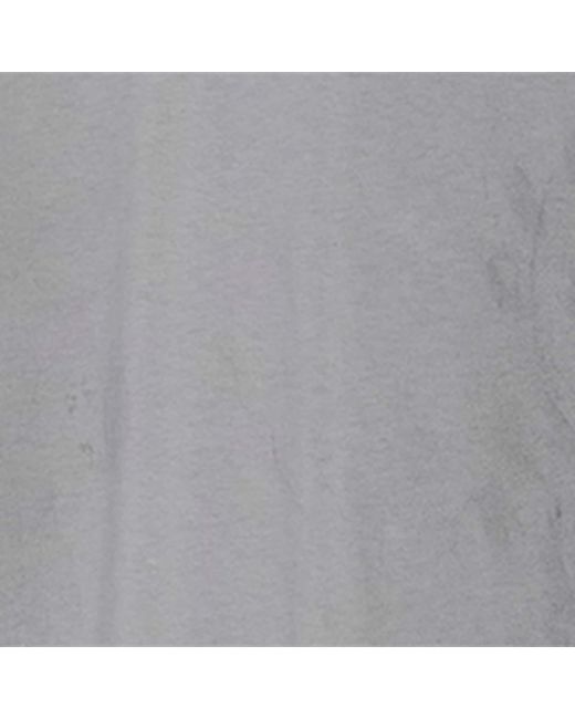 Balenciaga Gray Distressed Embroidered Logo T-Shirt for men