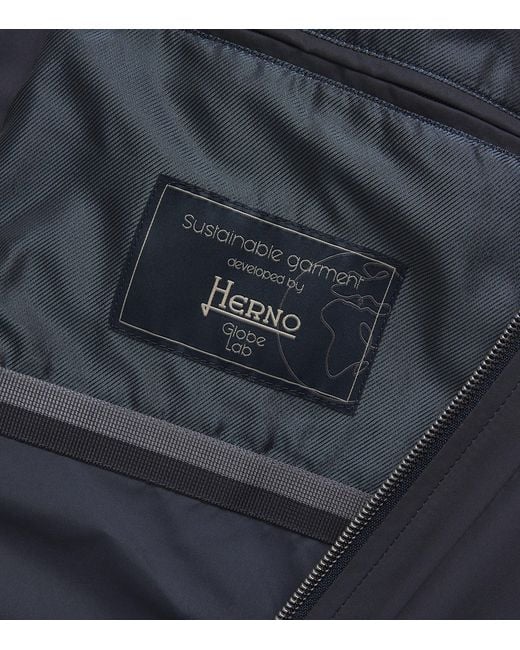 Herno Blue Waterproof Parka for men