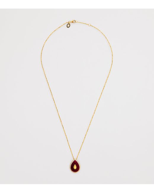 L'Atelier Nawbar White Diamond, Ruby And Pearl Bond Street Necklace