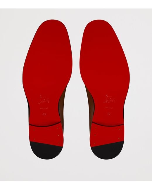 Christian Louboutin Brown Chambelimonk Leather Monk Shoes