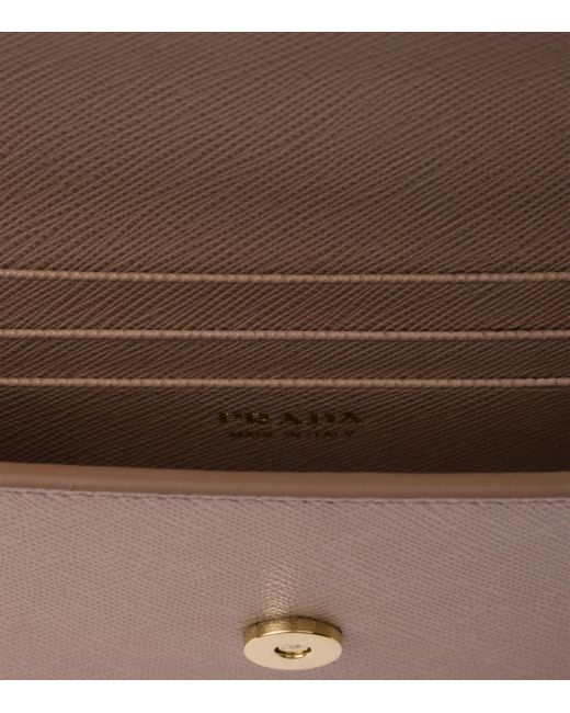 Prada Brown Saffiano Leather Mini Bag