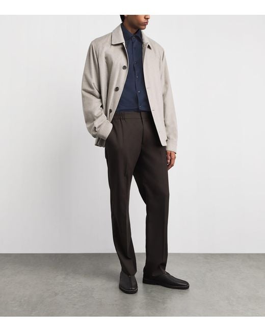 Pal Zileri Blue Cotton Jersey Shirt for men