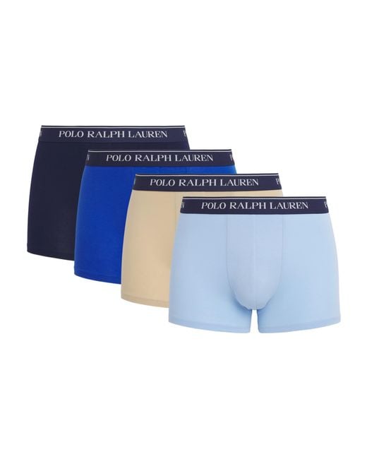 Polo Ralph Lauren Blue Stretch-Cotton Classic Trunks for men