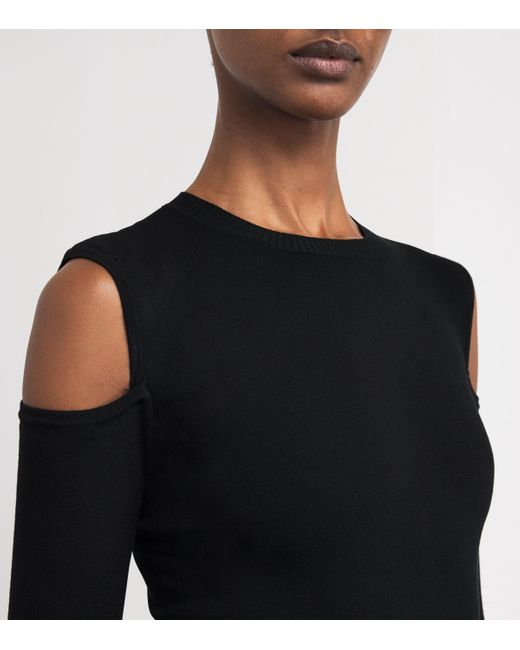 Max Mara Black Off-The-Shoulder Sweater