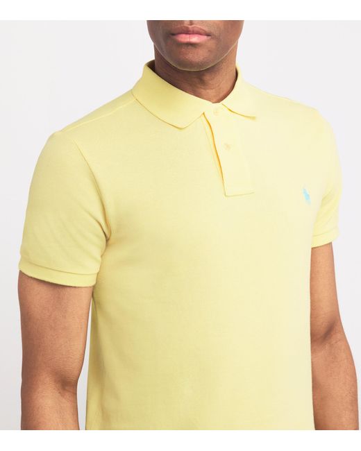 Polo Ralph Lauren Yellow Cotton Mesh Slim-Fit Polo Shirt for men