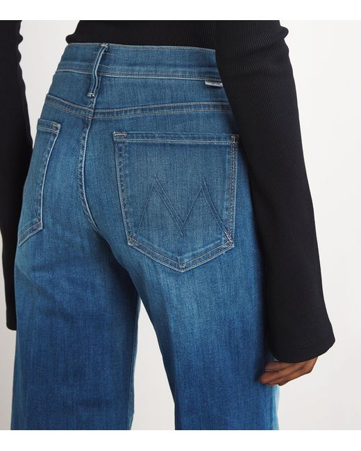 Mother Blue The Down Low Twister Wide-leg Jeans