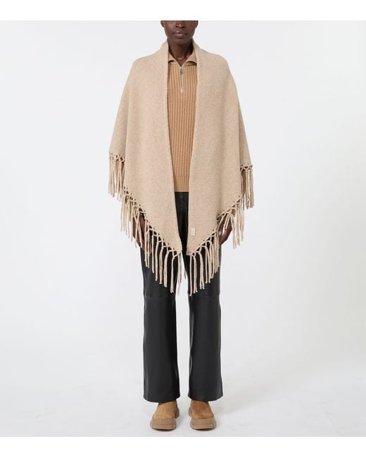 Weekend by Maxmara Natural Virgin Wool Fringed Shawl