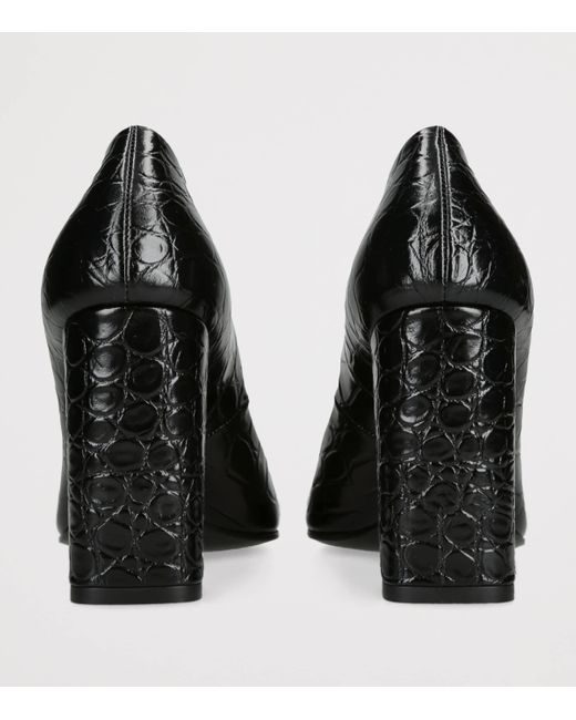 Alaïa Black Leather Point-Toe Pumps 90