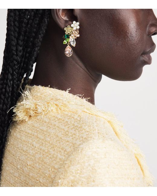 Jennifer Behr Natural Plated Bouquet Drop Earrings