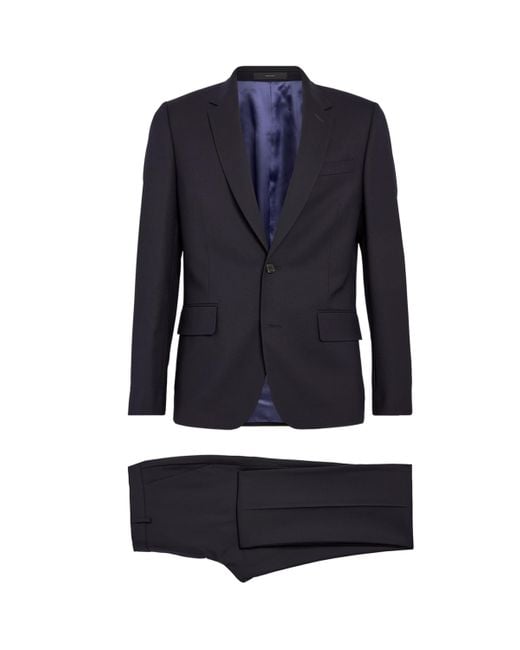 Paul Smith Blue Wool 2-Piece Suit for men