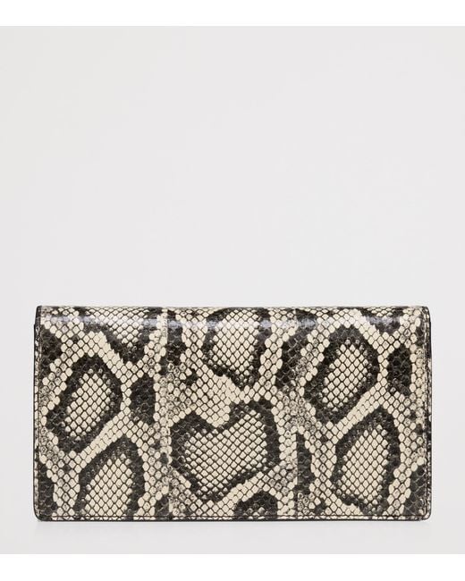 Christian Louboutin Metallic Bettina Snakeskin Clutch Bag