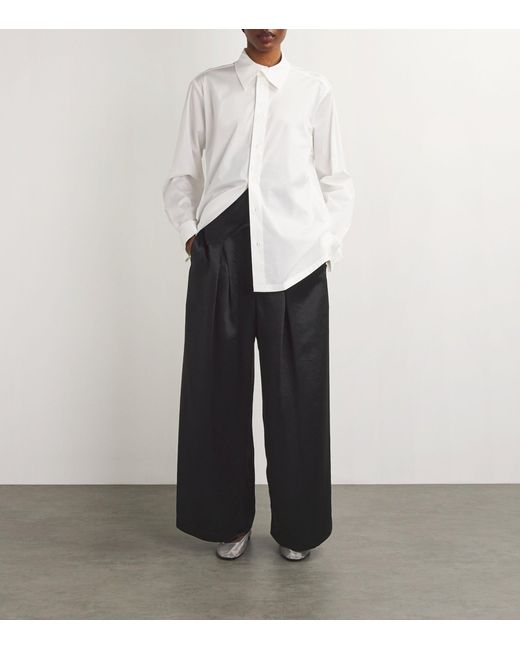 Issey Miyake Black Gleam Wide-leg Trousers