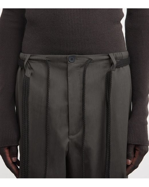 Craig Green Gray Wool-Blend Worker Trousers for men