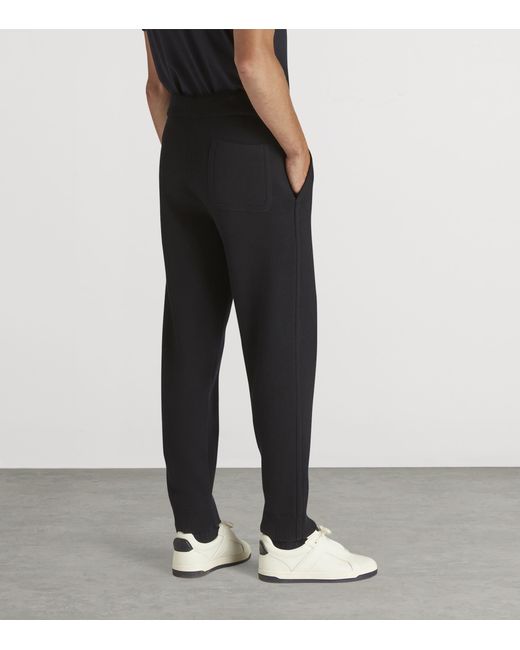 Dunhill Black Cotton-Cashmere Sweatpants for men