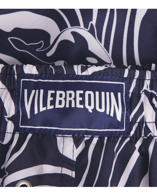 Vilebrequin Blue Printed Moorise Swim Shorts for men