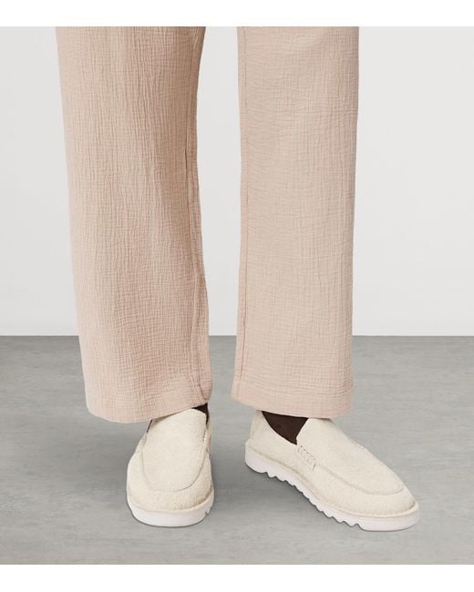 AllSaints Natural Suede Slix Loafers for men