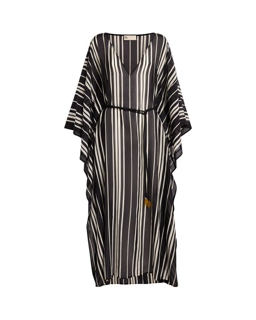 Tory Burch Black Cotton-Silk Kaftan