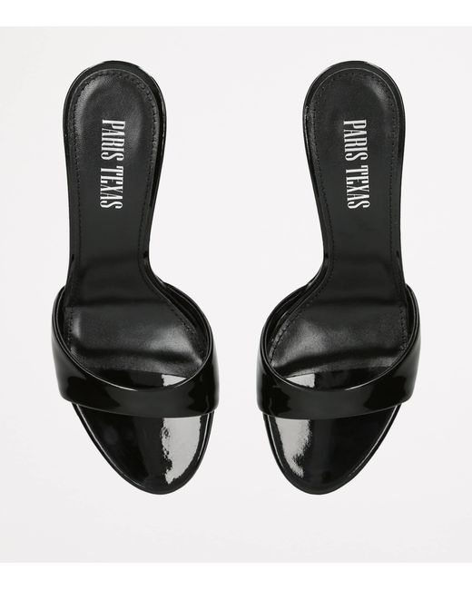 Paris Texas Black Patent Leather Lidia Mules 70