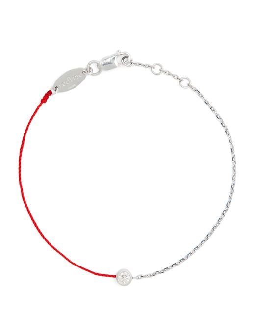 RedLine Metallic And Diamond Pure Double Bracelet