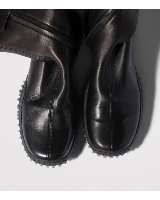 Miu Miu Black Stretch Nappa Leather Knee-High Boots