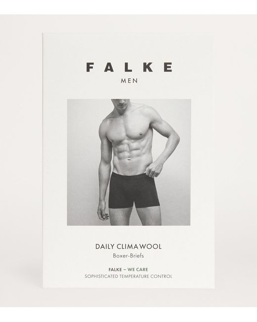 Falke Black Daily Climawool Boxer Briefs for men