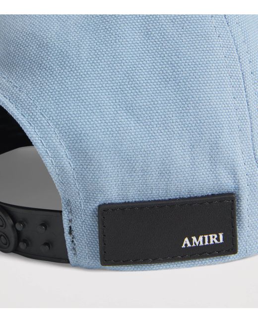 Amiri Blue Cotton Embroidered Logo Cap for men