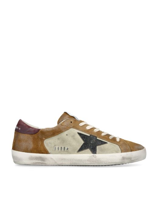 Golden Goose Deluxe Brand Brown Suede Super-Star Sneakers for men