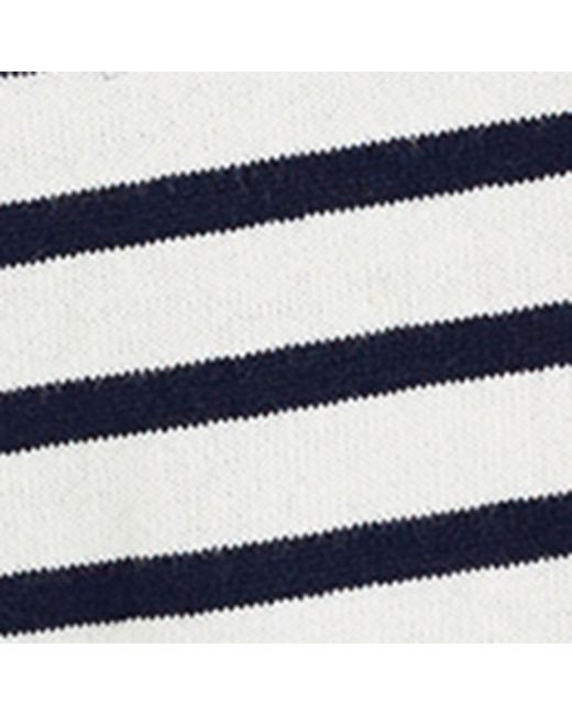 Chinti & Parker Blue Bci Cotton-linen Striped Breton Cardigan