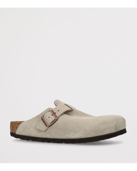 Birkenstock Brown Suede Boston Clogs