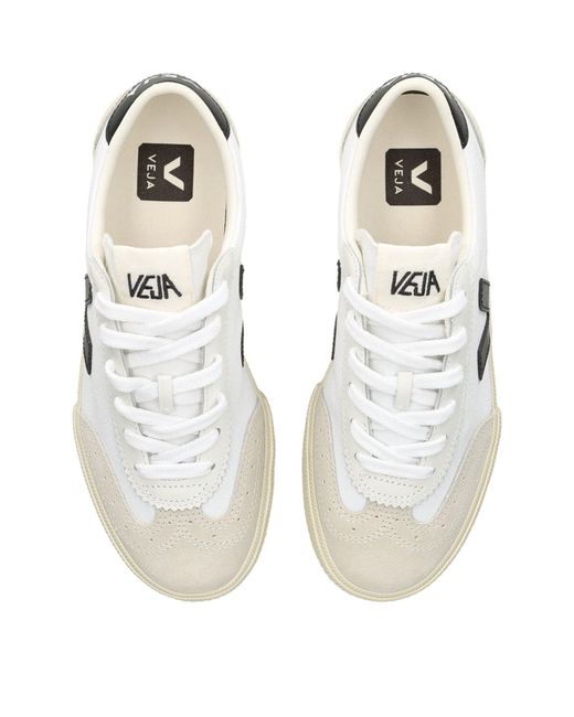 Veja White Canvas Volley Sneakers
