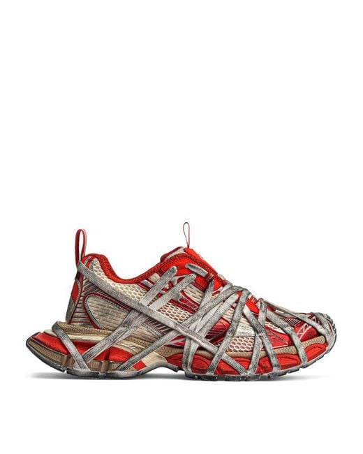 Balenciaga Red 3Xl Extreme Lace Sneakers for men