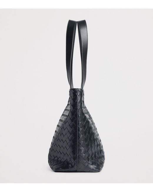 Bottega Veneta Black Small Leather Zipped Tote Bag for men