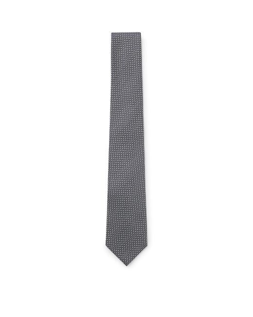 Boss White Silk Jacquard Tie for men