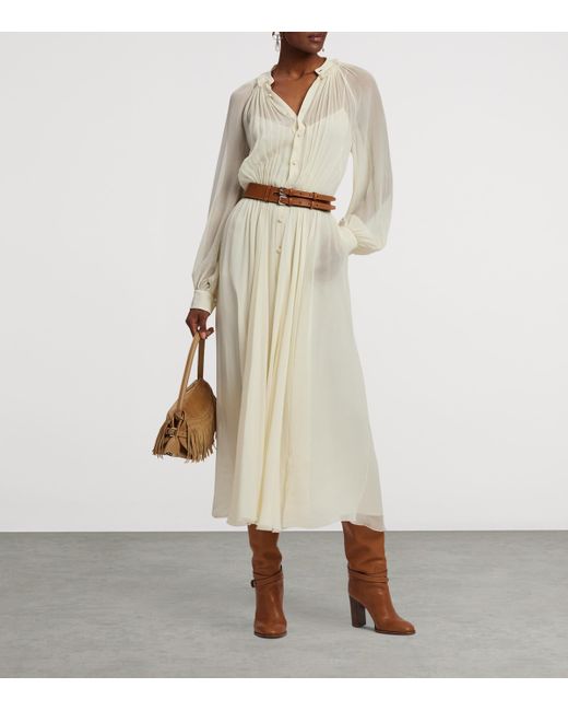 Ralph Lauren Brown Leather Double-Buckle Belt