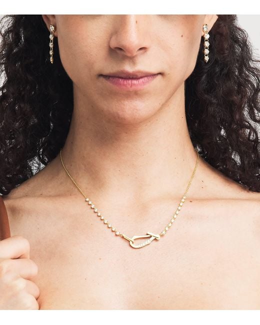 Jade Trau Natural And Diamond Line Lola Necklace
