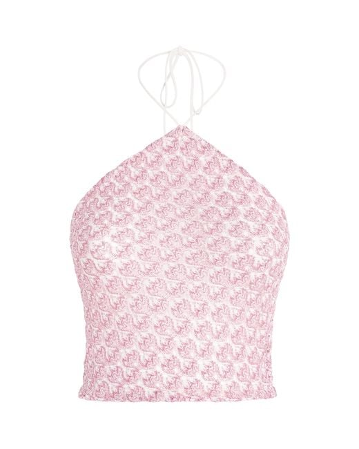 Missoni Pink Metallic Halterneck Top