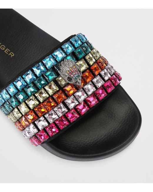 Kurt Geiger Multicolor Embellished Mina Eagle Slides