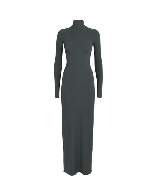 skims women's soft lounge long sleeve maxi dress Skims Soft Lounge Long Sleeve Maxi Dress - Onyx