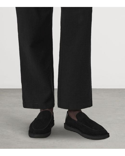 AllSaints Black Suede Slix Loafers for men