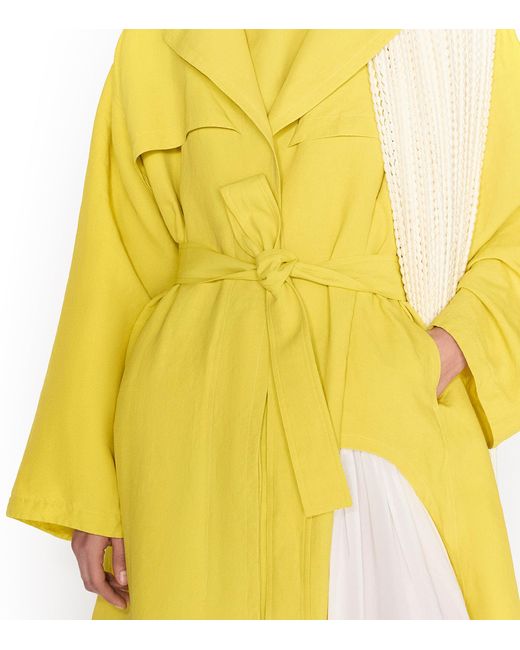 Alaïa Yellow Technical Toile Trench Coat