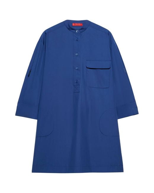 MAX&Co. Blue Cotton Mini Dress