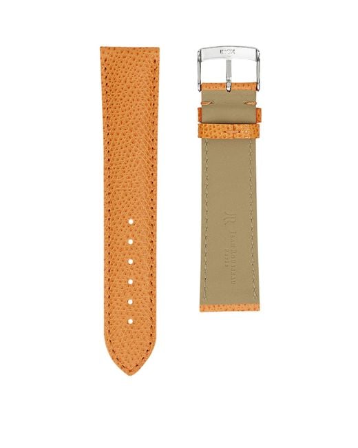 Jean Rousseau Orange Leather Classic 3.5 Watch Strap for men