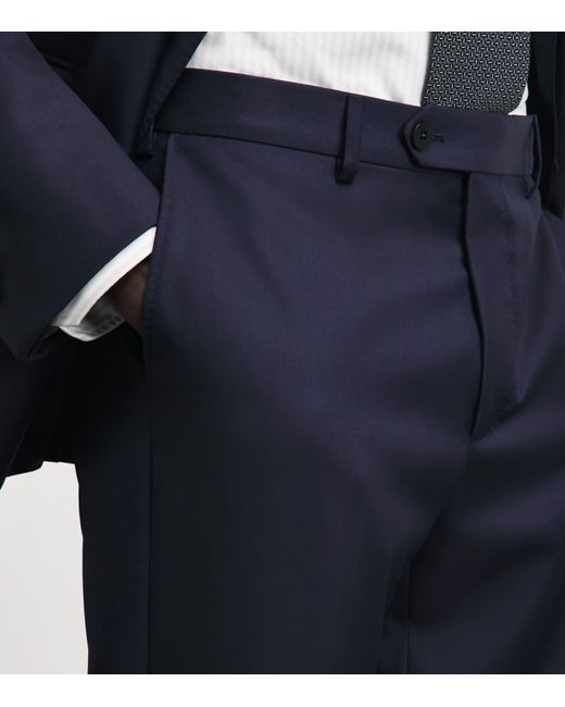 Pal Zileri Blue Wool Vicenza Double-Breasted 2-Piece Suit for men