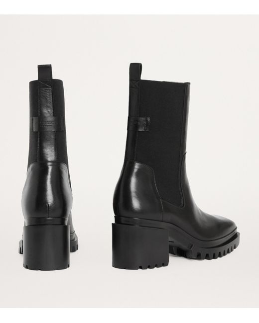 AllSaints Black Leather Skarlet Boots 67