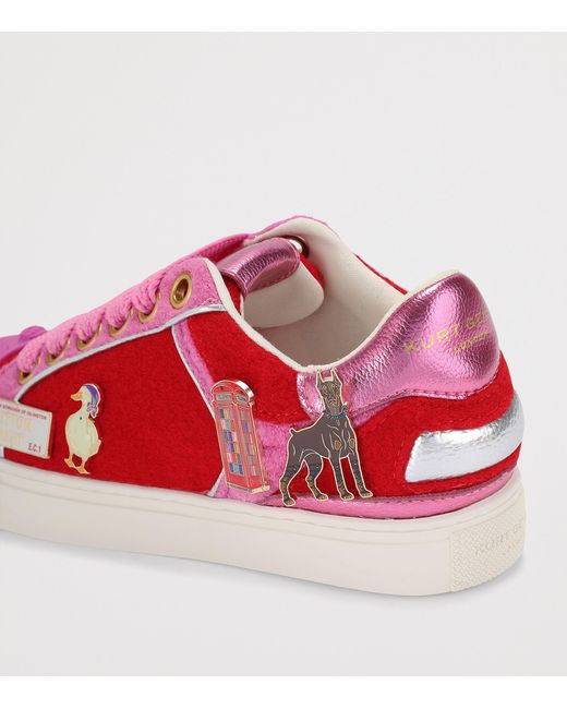 Kurt Geiger Red Southbank Tag Slim Sneakers