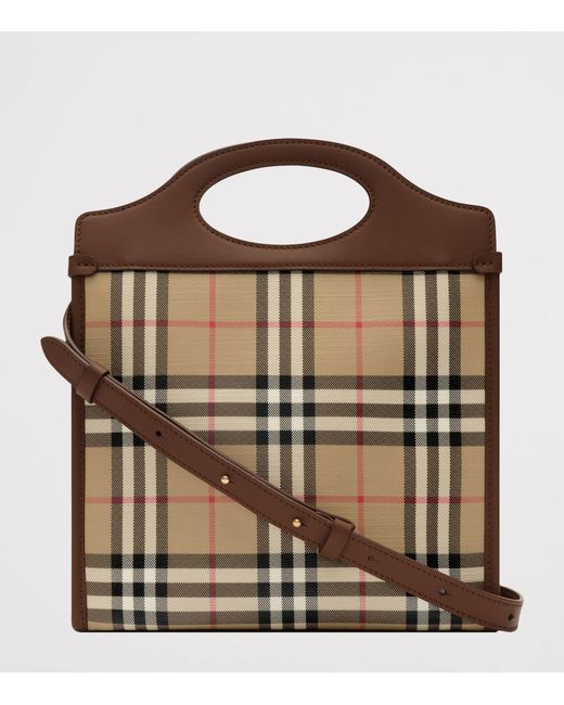 Burberry Brown Small Check Pocket Bag