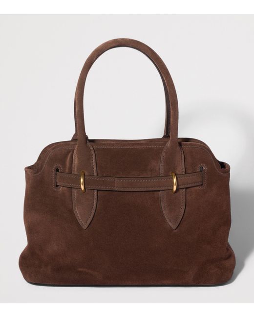 Miu Miu Brown Suede Aventure Top-Handle Bag