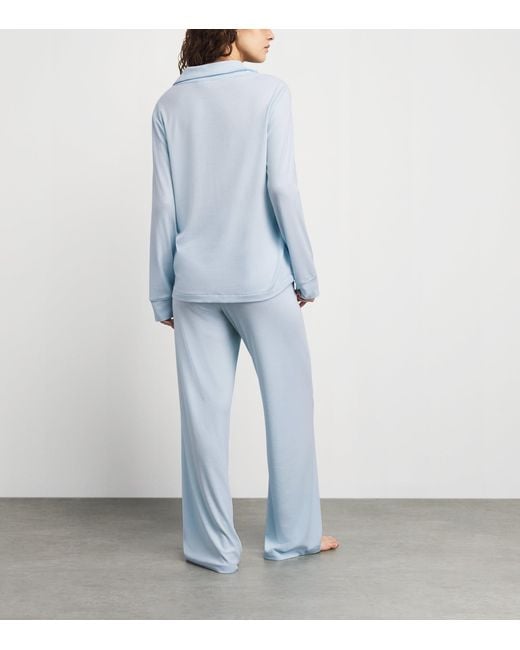 Skims Blue Soft Lounge Pyjama Set