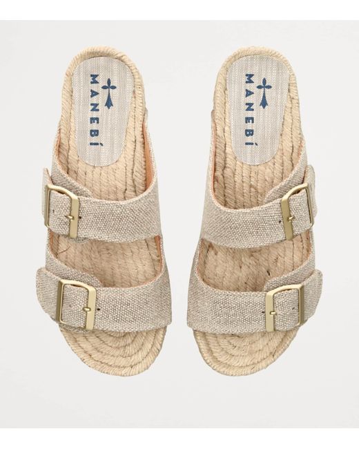 Manebí White Woven La Havana Sandals