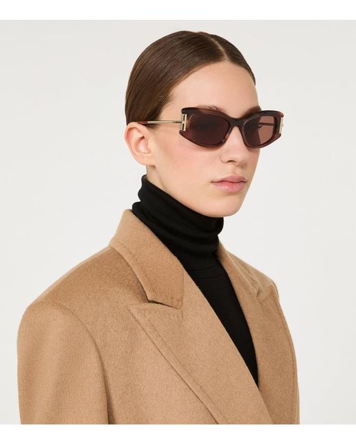 Max Mara Pink Acetate Cat-Eye Sunglasses